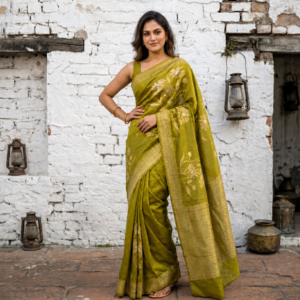 banarasi raw mango silk saree