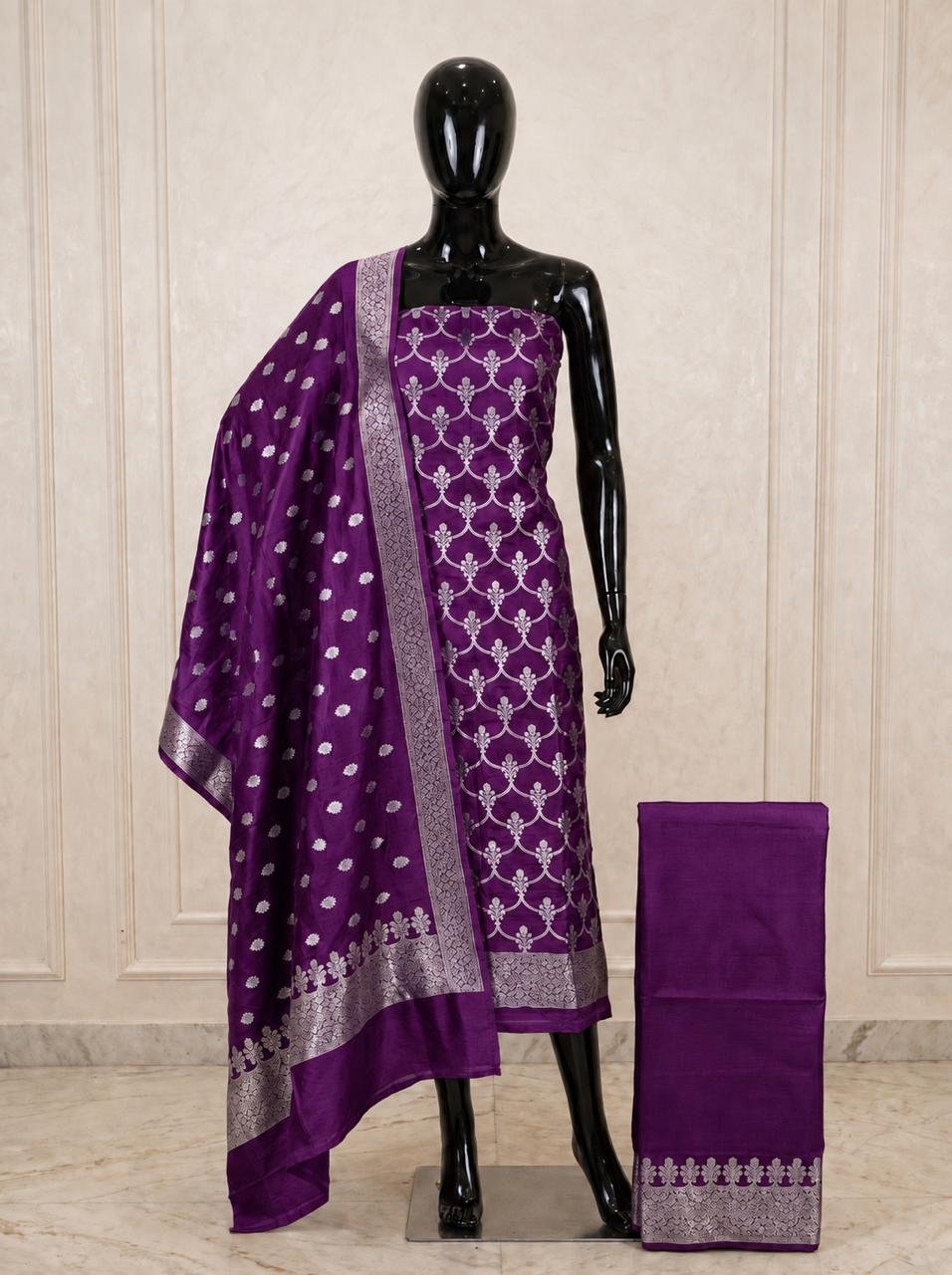 Pure Katan Silk Suit Fabrics Handloom Pure Katan Silk Suit Fabrics Handloom