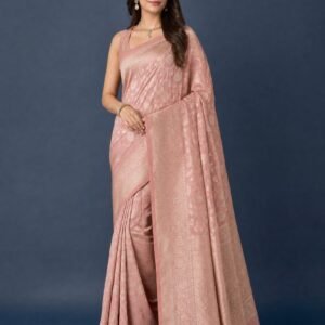 Pure Katan silk Banarasi handloom Jaal work