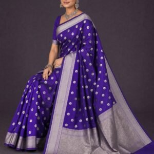 Pure Katan Silk Banarasi handloom Kadhuwa Buti