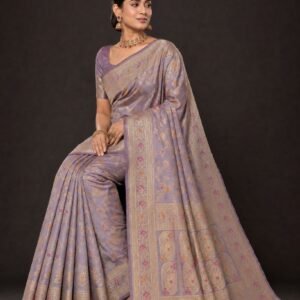 Pure Katan Silk Banarasi Handloom with Meenakari