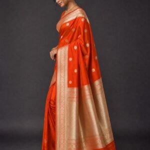 Pure Katan Silk Banarasi handloom Kadhuwa Buti