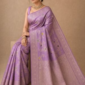 Pure Katan Silk Banarasi Handloom with Meenakari